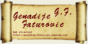 Genadije Faturović vizit kartica